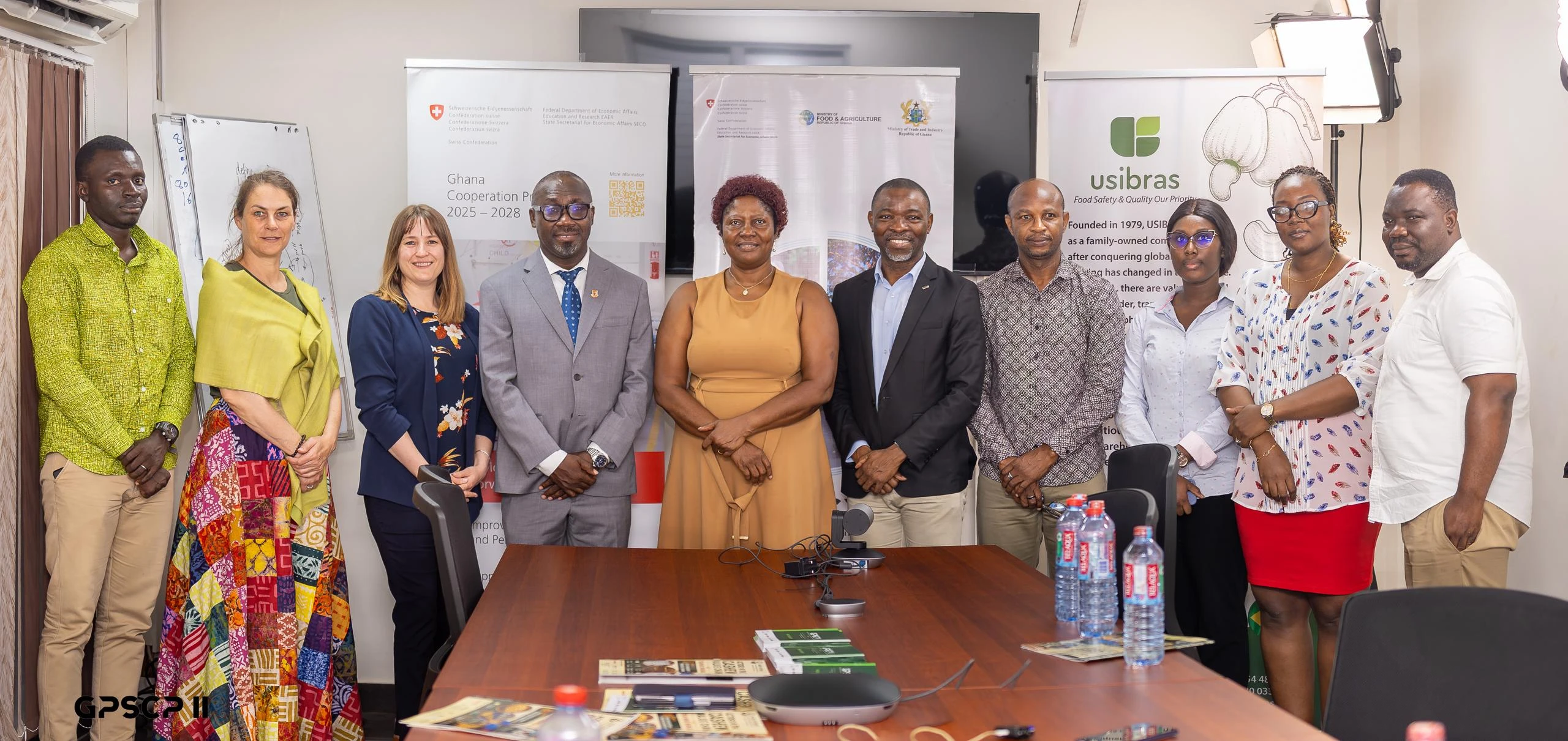 The Vice-Chancellor with the team
