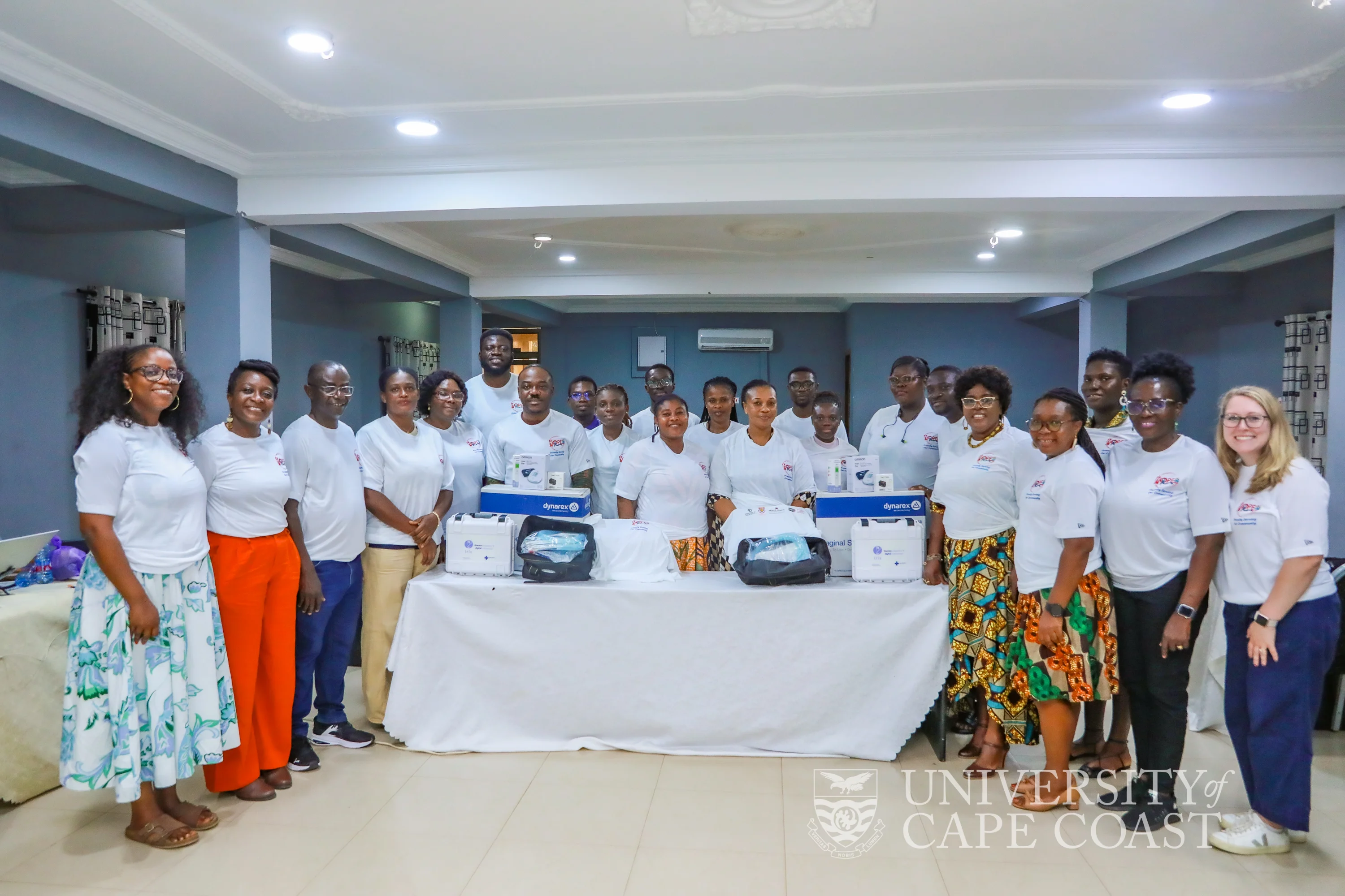 The Vice-Chancellor and Registrar with the ADB team